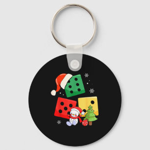 Six Seven Christmas Three Dice Santa Hat 67 Meme Key Ring