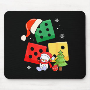 Six Seven Christmas Three Dice Santa Hat 67 Meme Mouse Pad