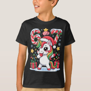 Six Seven Christmas Unicorn Meme Funny Cute Holida T-Shirt