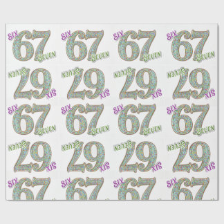 Six Seven, Confetti Birthday Wrapping Paper
