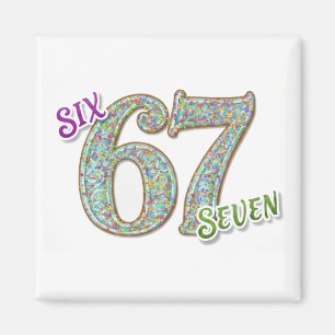 Six Seven Confetti Magnet