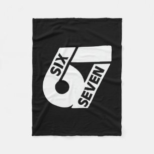 Six Seven Cool Meme 67 Funny Number Fleece Blanket