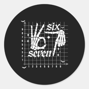 Six Seven Coordinate (6 Classic Round Sticker