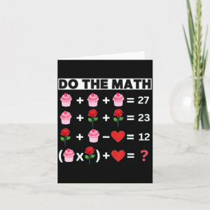 Six Seven Do The Math 67 Women Teacher Valentine's Card