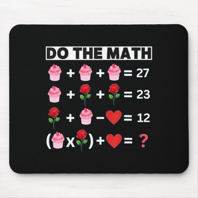 Six Seven Do The Math 67 Women Teacher Valentine's Mouse Pad (Front)