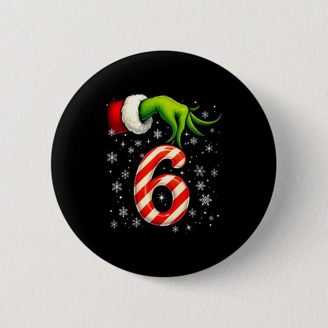 Six Seven Funny Christmas Couple Matching Meme  6 Cm Round Badge (Front)