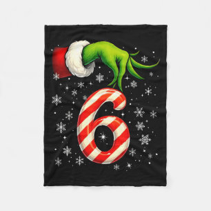 Six Seven Funny Christmas Couple Matching Meme  Fleece Blanket