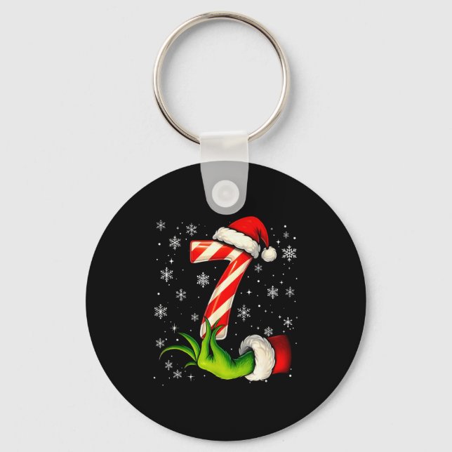 Six Seven Funny Christmas Couple Matching Meme  Key Ring (Front)