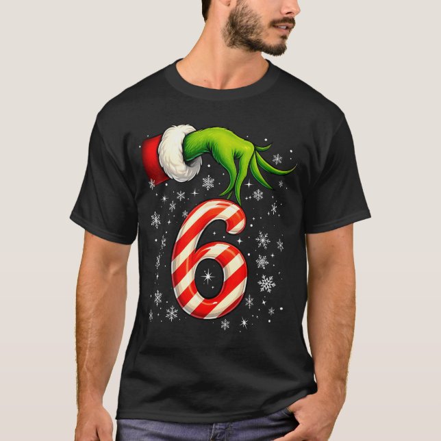 Six Seven Funny Christmas Couple Matching Meme  T-Shirt (Front)