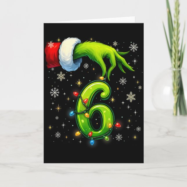 Six Seven Funny Christmas Meme Couple Matching  Card (Front)