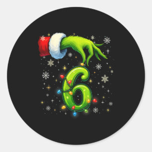 Six Seven Funny Christmas Meme Couple Matching Classic Round Sticker