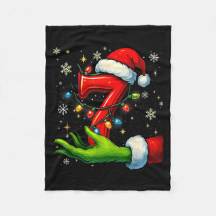 Six Seven Funny Christmas Meme Couple Matching  Fleece Blanket