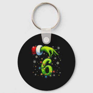 Six Seven Funny Christmas Meme Couple Matching Key Ring