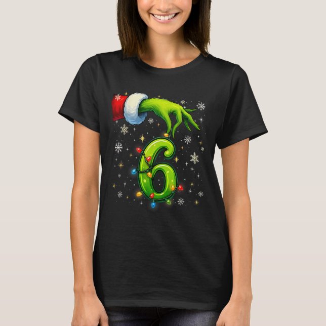 Six Seven Funny Christmas Meme Couple Matching  T-Shirt (Front)