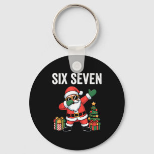 Six Seven Funny Santa Christmas 67 Meme Key Ring