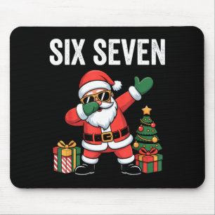 Six Seven Funny Santa Christmas 67 Meme Mouse Pad