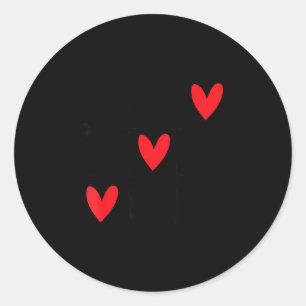 Six Seven Gamer 67 Valentines Day 6 7 Funny  Classic Round Sticker