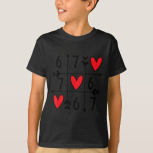 Six Seven Gamer 67 Valentines Day 6 7 Funny  T-Shirt