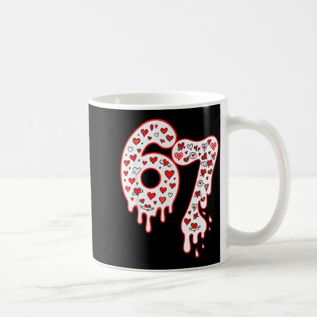 Six Seven Gen Alpha Ice Cream Drip Valentines Day  Coffee Mug (Right)