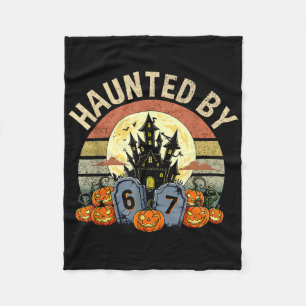 Six Seven Gen Alpha Z Halloween 6767 Funny Haunted Fleece Blanket