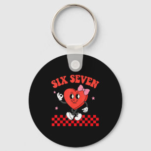 Six Seven Heart 6 7 Meme Boy Girl Funny Valentine  Key Ring