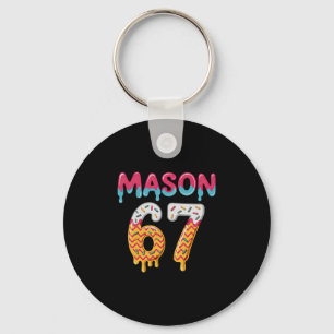 Six Seven Ice Cream Drip 67 Mason Meme  Key Ring
