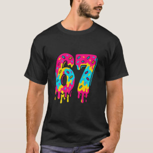 Six Seven Ice Cream Drip 67 Meme Gen Alpha Slang ( T-Shirt