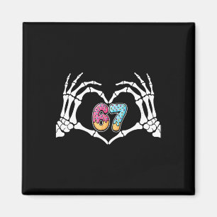 Six Seven Ice Cream Drip 67 Meme Skeleton Hands Si Magnet
