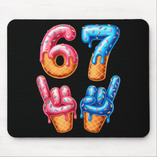 Six Seven Ice Cream Drip 67 Mouse Pad