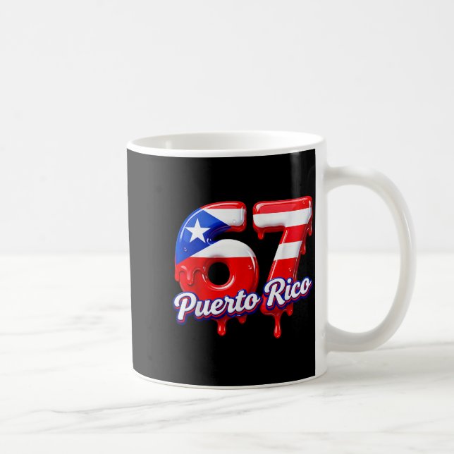 Six Seven Ice Cream Drip 6 7 Kids Meme 67 Puerto R Coffee Mug (Right)