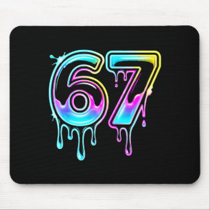 Six Seven Ice Cream Drip Cool Meme 67 Funny 6 7 Bo Mouse Pad