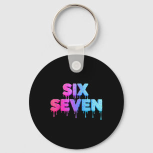 Six Seven Ice Cream Drip Gen Alpha Slang 6 7 Trend Key Ring
