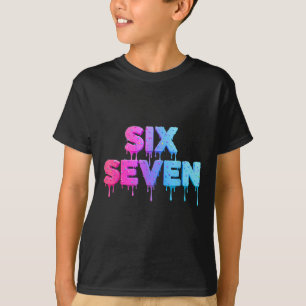 Six Seven Ice Cream Drip Gen Alpha Slang 6 7 Trend T-Shirt