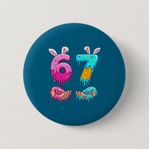 Six Seven Ice Cream Drip Kids Youth Funny 67 Hands 6 Cm Round Badge