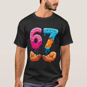 Six Seven Ice Cream Drip Kids Youth Funny 67 Hands T-Shirt