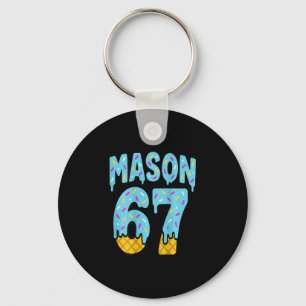 Six Seven Ice Cream Drip Mason 67 Meme Halloween ( Key Ring