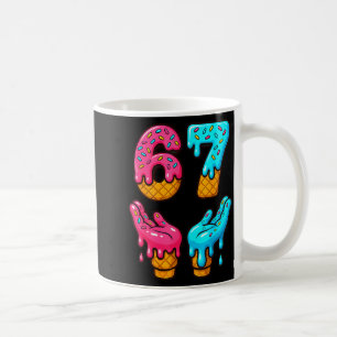 Six Seven Ice Cream Drip Meme 67 Funny Gen Alpha S Coffee Mug