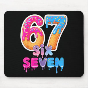 Six Seven Ice Cream Drip Meme  Mouse Pad