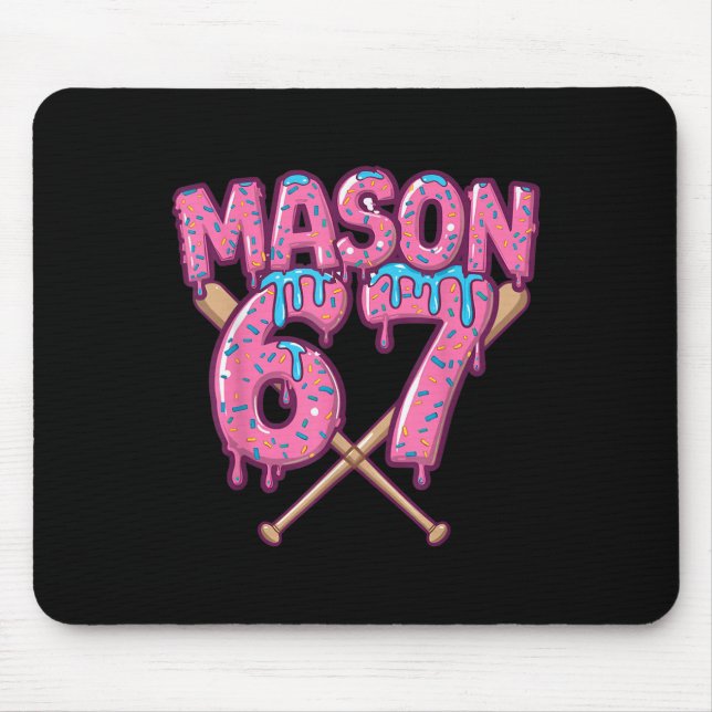 Six Seven Ice Cream Drip Sport 67 Fun Mason Meme _ Mouse Pad (Front)