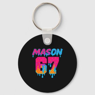 Six Seven Ice Cream Drip Srt 67 Mason Meme Key Ring