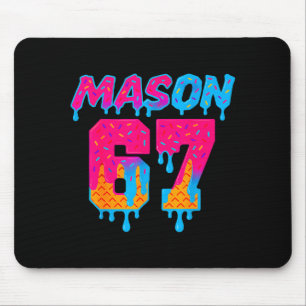 Six Seven Ice Cream Drip Srt 67 Mason Meme Mouse Pad