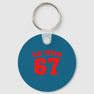 Six Seven Jersey Fun 67 Number 6-7 6 7 Six Seven  Key Ring