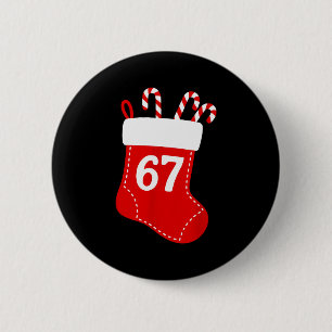 Six Seven Kids 67 Boys Girls 6 7 Christmas Stockin Cm Round Badge