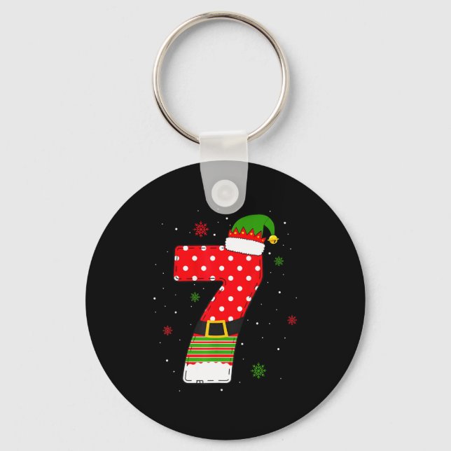 Six Seven Matching 67 Christmas Elf Hat Meme Gen A Key Ring (Front)