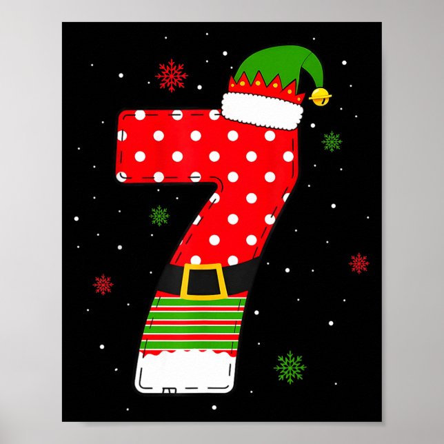 Six Seven Matching 67 Christmas Elf Hat Meme Gen A Poster (Front)