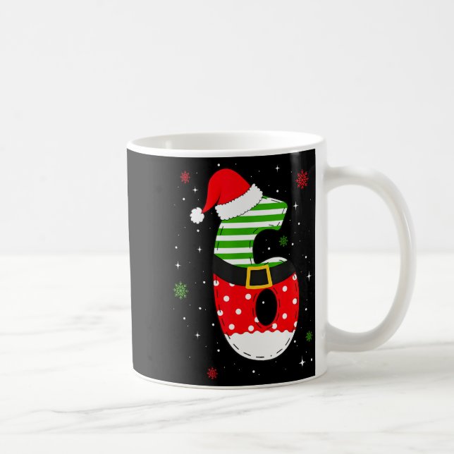 Six Seven Matching 67 Christmas Santa Hat Meme Gen Coffee Mug (Right)