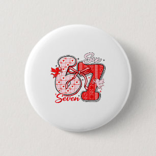 Six Seven Meme 67 Coquette Bow Valentines Women Gi 6 Cm Round Badge