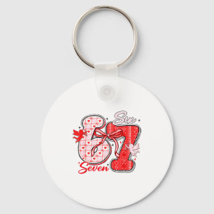 Six Seven Meme 67 Coquette Bow Valentines Women Gi Key Ring