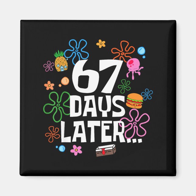 Six Seven Meme 67 Days Of School Later Funny Teach Magnet (Front)
