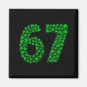 Six Seven Meme 67 St Patrick's Day Shamrocks Men W Magnet